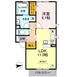 瓢箪山駅 徒歩9分 1階の物件間取画像